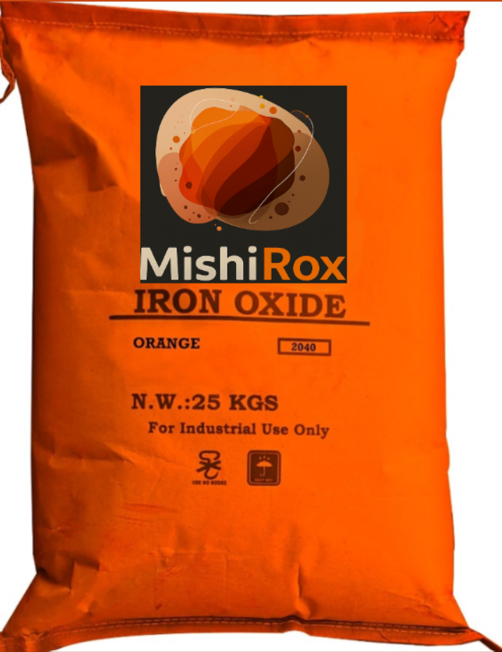 Orange Iron Oxide Pigment - Vibrant Concrete Coloring for Decorative Applications