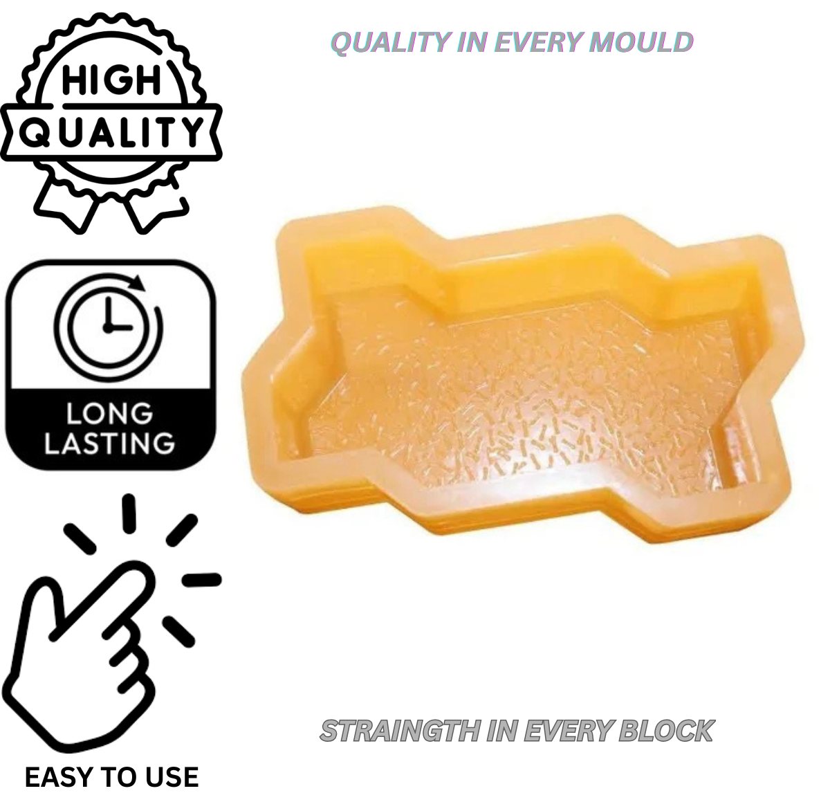 Zigzag Silicone Paver Block Mould