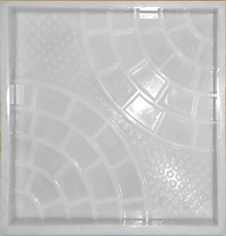 Double Round Chequered Tile Mould